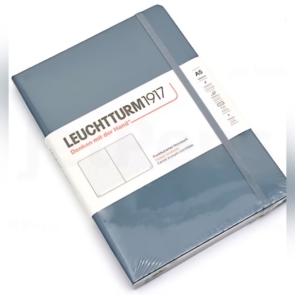 ❤️BUY 25 GET 3 FREE DEAL Hardcover Notebook - Medium (A5) - Stone Blue - Dotted
